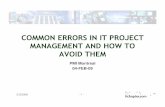 Common errors in it project management   english v1.0