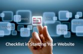 Checklist in starting your website