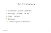 Common Law Contract: Introduction Lecture