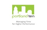 Portland Ten- Managing Time for Higher Performance