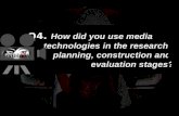 Q4. How did you use media technologies in the research, planning, construction and evaluation stages?