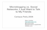 Campus Party 2008 Talk on Microblogging