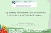 William o. maddocks  -Supporting Microfinance in Educational Institutions and Training Programs