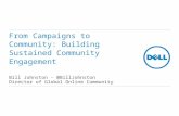 From Campaigns to Community: Building Sustained Community Engagement