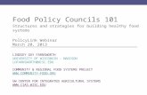 Food Policy Councils 101