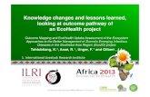 Knowledge changes and lessons learned, looking at outcome pathway of an Ecohealth project