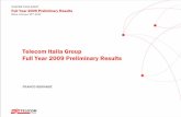 Telecom Italia FY 2009 Preliminary Results