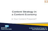 Content strategy in a content economy