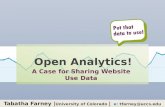 Open Web Analytics: A Case for Sharing Website Use Data