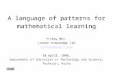 A Langauge of Patterns for Mathematical Learning