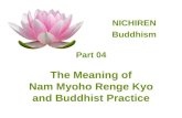 Nam Myoho Renge Kyo and Buddhist Practice