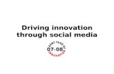 Driving innovation through social media