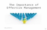 The importance of effective management