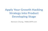 Apply your growth hacking strategy into product developing stage