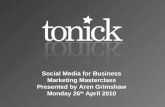 Marketing Masterclass: An Introduction to Social Media for Business