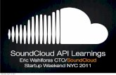 SoundCloud API Learnings @ Startup Weekend NYC 2011