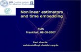 Nonlinear estimators and time-embedding