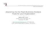 Searching for the Right Business Analysis Tools for your ...