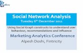 Marketing analytics alpesh doshi   social network analysis - using social graph constructs