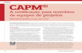 CAPM - A Certificação para membros de equipes de Projetos