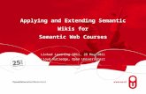 Applying and Extending Semantic Wikis for Semantic Web Courses