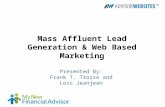 Mass affluent lead gen and web based marketing for financial professionals