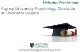 Argosy University Psychology Graduate or Doctorate Degree