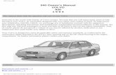 Volvo 940 Owners Manual 1993