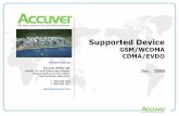 Accuver Supported Devices WCDMA&CDMA