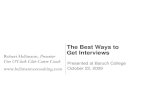 The Best Ways To Get Interviews