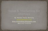 Sales & Marketing for Startups by Harlan Beverly