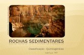 Rochas sedimentares  classificação quimiogénicas