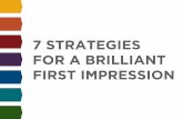 7 Strategies for a Brilliant First Impression