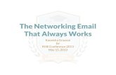The Networking Email That Always Works