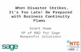 Disaster Recovery - Howe