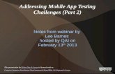 Mobile Apps Testing - Part 2