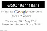 Andrew Smith - What Has Google Ever done for PR?