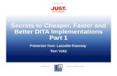 Cheaper, Faster, Better DITA Implementations, Part 1