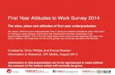 First year attitudes to work survey 2014