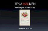 GWU Advertising Cranberry Presentation: Fall 2013