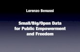 Small/Big/Open Data for Public Empowerment and Freedom