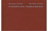 36537555 Complex Variables George Polya Gordon Latta