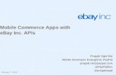 Mobile commerce apps with eBay Inc APIs