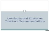 Developmental Education Recommendations for CCCS Board Presentation February 2013tion