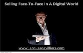 Selling face to face in a digital world