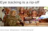 Eye Tracking is a Rip-Off