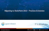 Migrating to share point 2013 – practices and solution