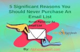 5 significant reasons you should never purchase an email list