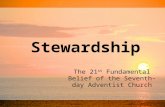 STEWARDSHIP - The 21st Fundamental Belief of the Seventh-day Adventist Church