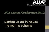 101 - Setting up an in-house mentoring scheme, a case study